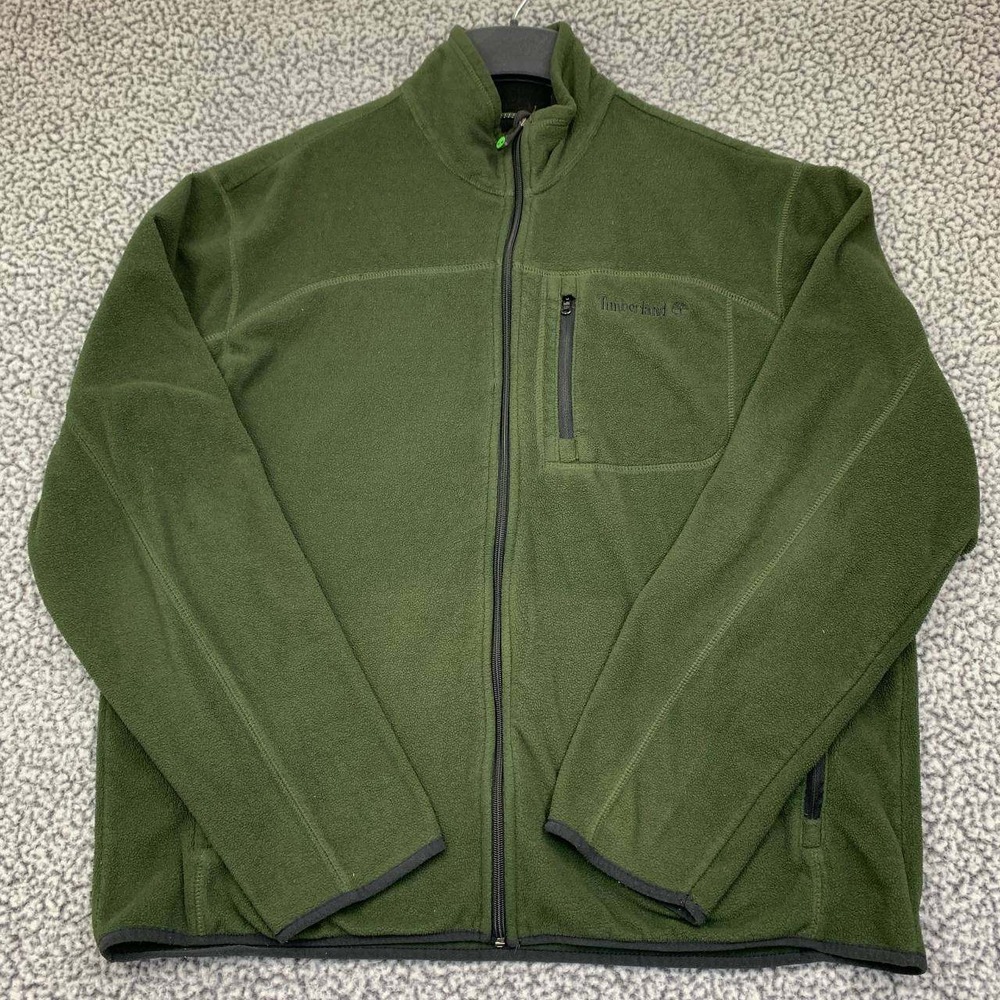 Timberland Fleece Jacket‎ Women Extra Large Green Full Zip Long Sleeve Adult XL
